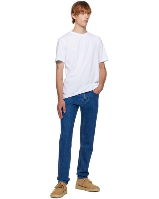 Norse Projects Blue Indigo Slim Jeans for men