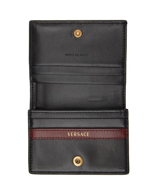 Versace Black Emblème Leather Wallet