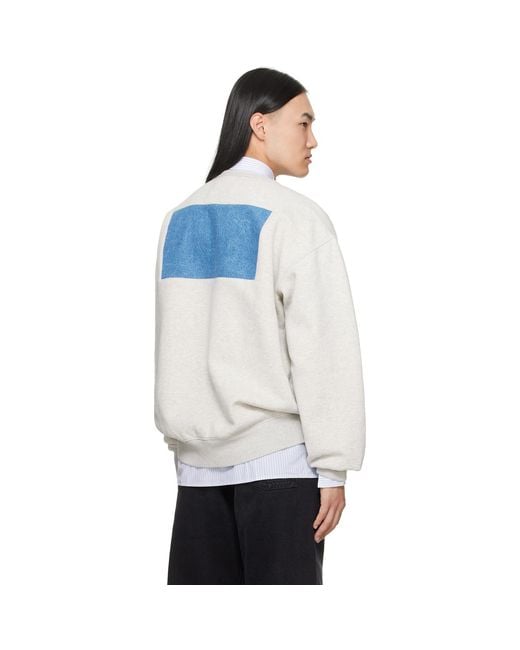 Maison Margiela White 4-Stitch Sweatshirt for men