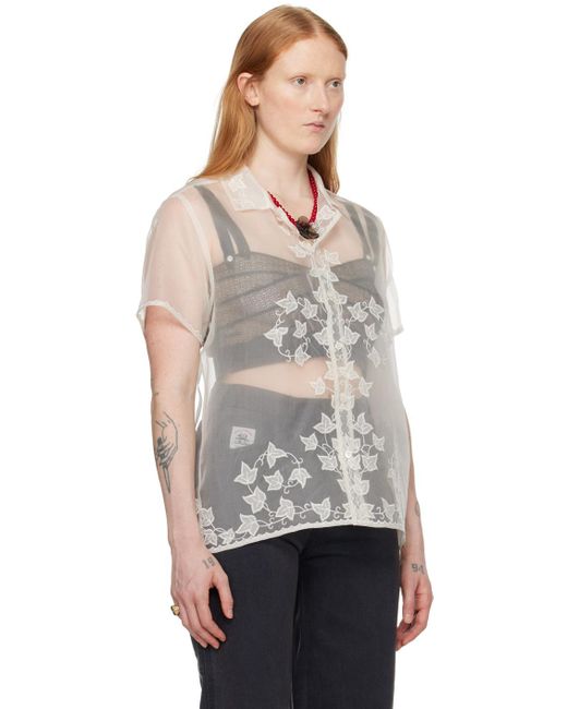 Bode Multicolor White Ivy Shirt