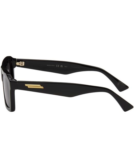 Bottega Veneta Black Rectangular Sunglasses for men