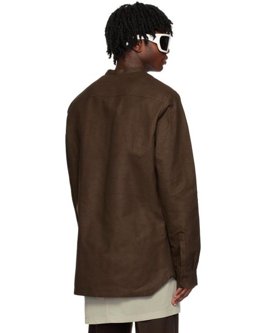 Rick Owens Brown Secret Larry Shirt for men