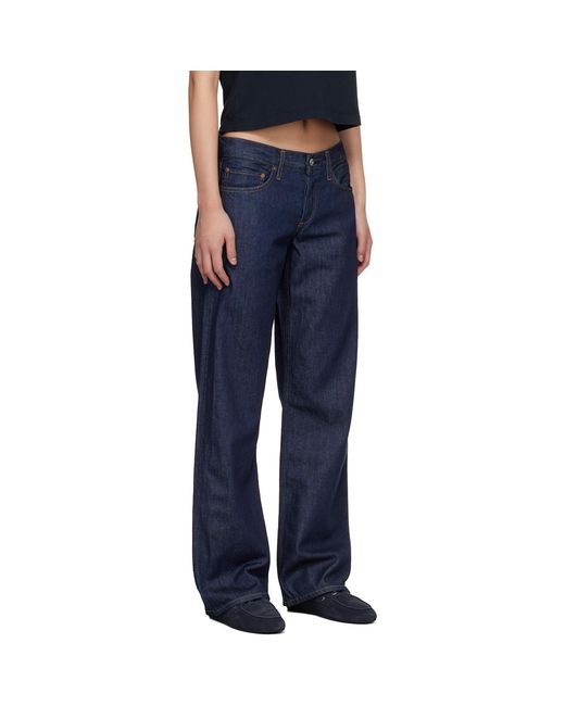 Agolde Blue Low Rise Loose Jeans