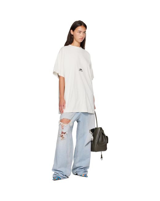 Balenciaga White Off- Ski Oversized T-Shirt