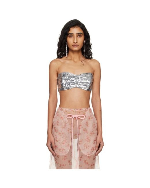 Simone Rocha Black Sculpt Bandeau Top