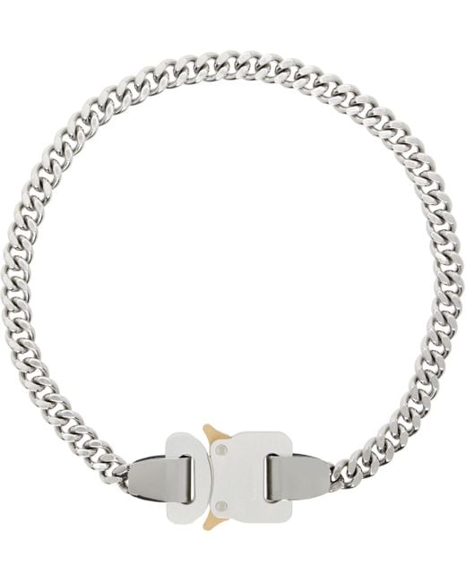1017 ALYX 9SM Metallic Metal Buckle Necklace for men