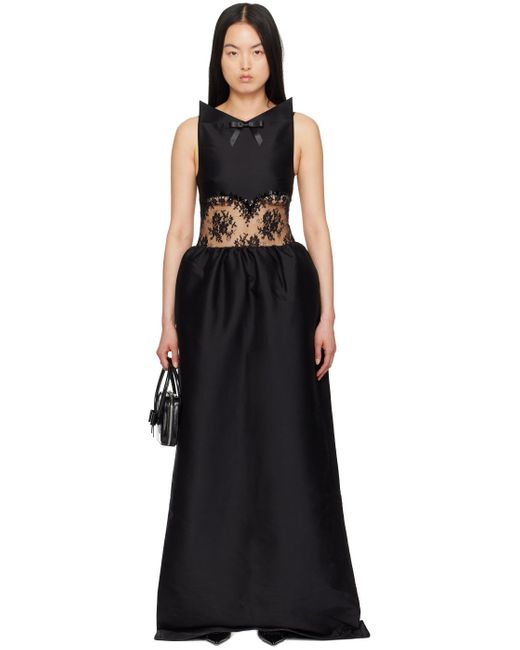 ShuShu/Tong Black Paneled Maxi Dress