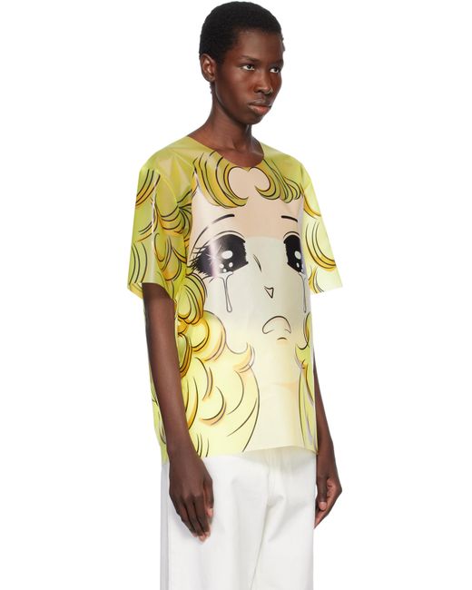 Pushbutton Yellow Crying Girl Oversized Vinyl T-Shirt