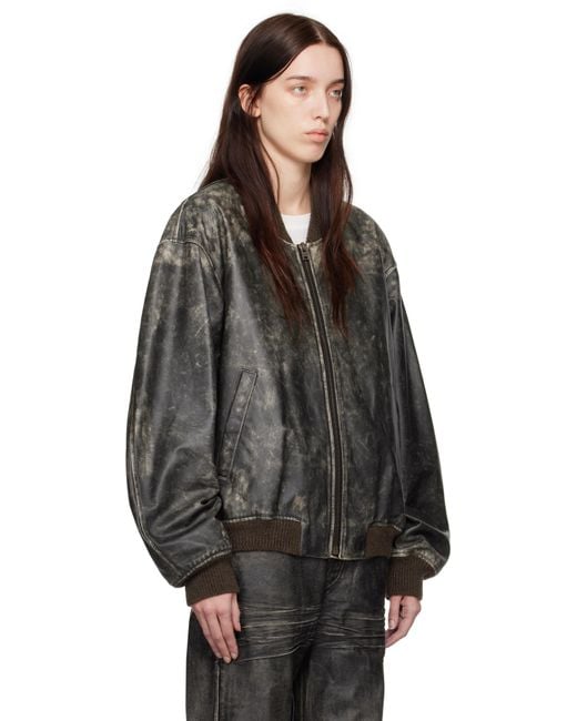 【関税込み】Acne Studios ブラック フェード レザージャケット 関税込☆VIP価格【Acne Studios】フェードレザージャケット
