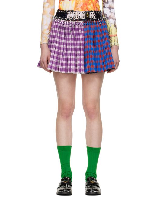 Chopova Lowena Purple Pommel Carabiner Mini Skirt