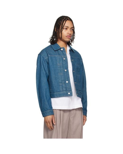 HUGO Blue Logo Patch Denim Jacket for men
