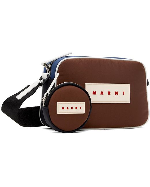 Marni Black Brown & Navy Camera Bag for men