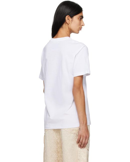 Moschino ホワイト プリントtシャツ White