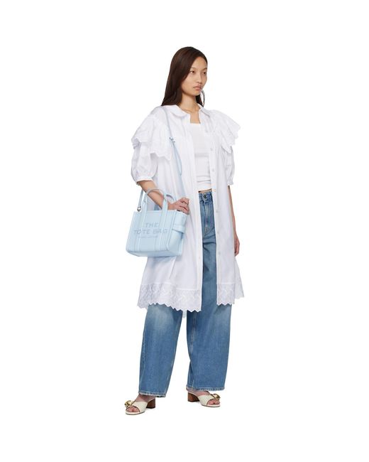 Marc Jacobs Blue 'The Leather Small' Tote