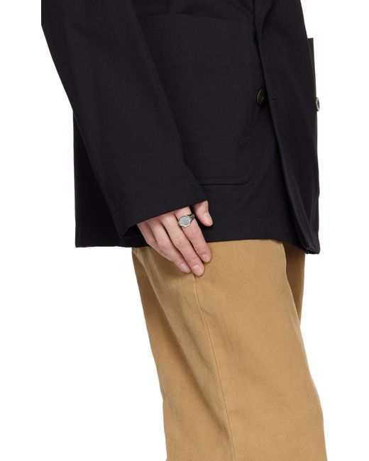 Chevalière À Motif Graphique Gravé Et À Effet Miroir Emanuele Bicocchi pour homme en coloris Metallic