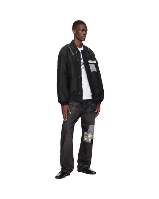 Yohji Yamamoto Black Neighborhood Edition Mod A-1 Deck Bomber Jacket for men