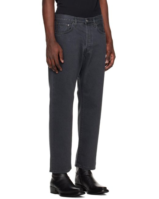Acne Black Gray Relaxed Fit Jeans for men