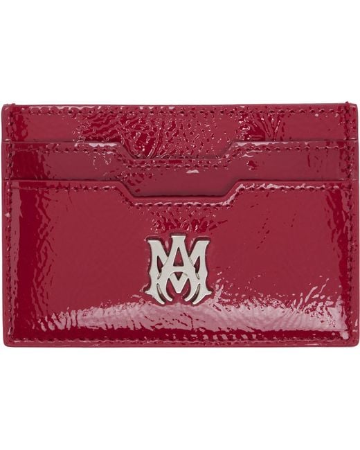 Amiri Red 'Ma' Card Holder for men