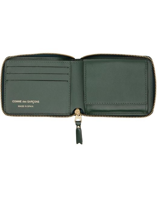 Comme des Garçons Green Classic Leather Line Wallet for men