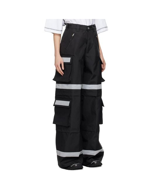Vetements Black Reflective Cargo Pants