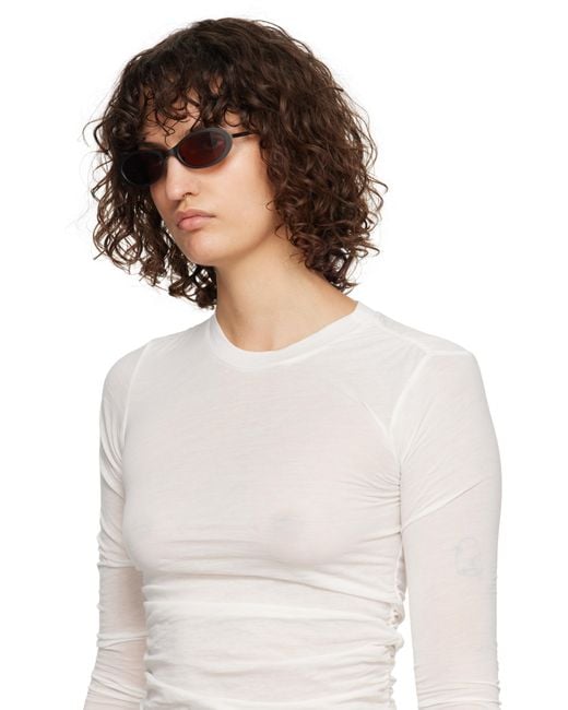 Our Legacy Gunmetal Tad Sunglasses in Black | Lyst