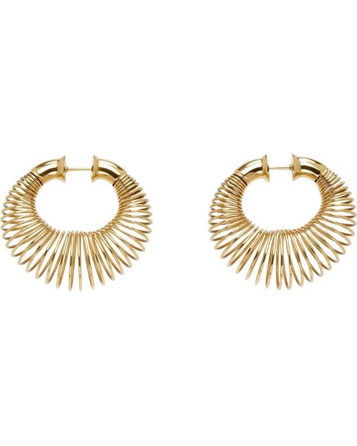 Alaïa Metallic Small Spiral Hoop Earrings