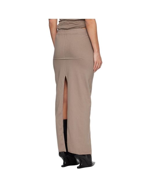 Rick Owens Multicolor Temple Pull On Sliced Pillar Maxi Skirt
