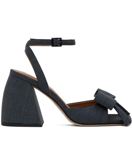ShuShu/Tong Black Ssense Work Capsule – Gray Bow Heeled Sandals