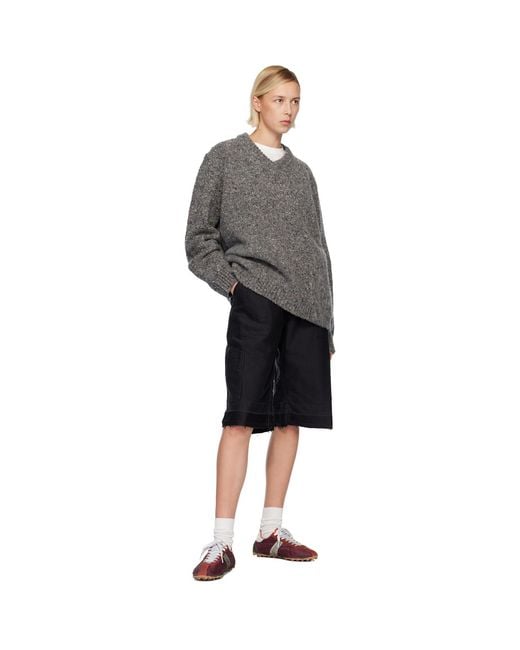 Maison Margiela Black Burgundy Sprinters Sneakers for men