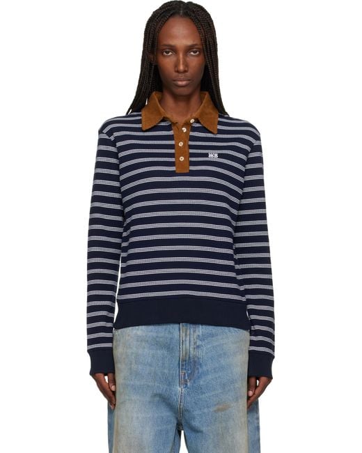 Wales Bonner Blue 'The Reflect' Polo