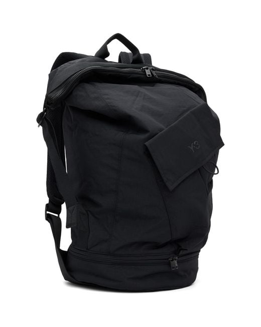 Y-3 Black Utility Backpack for men