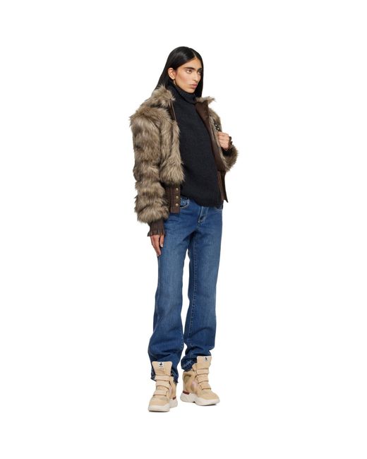 Isabel Marant Natural Balskee High-top Wedge Sneakers