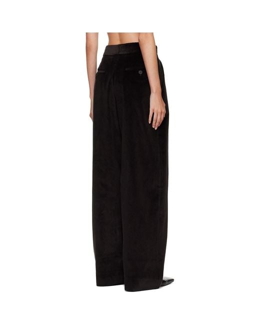 Studio Nicholson Black Grange Corduroy Wide Leg Trousers