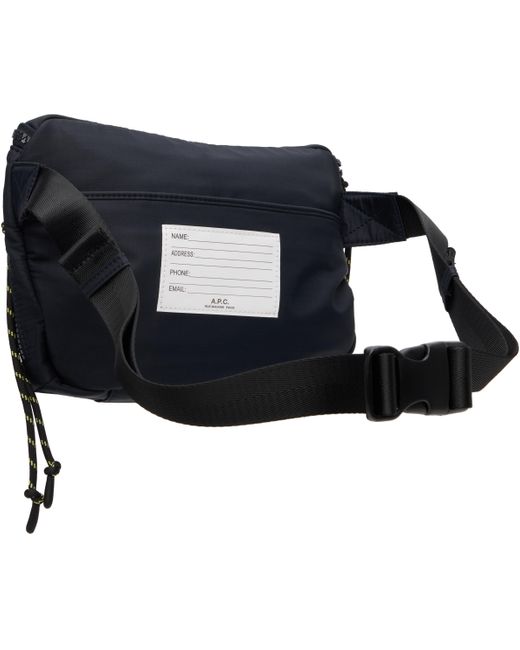 A.P.C. Black Trek Bum Bag for men