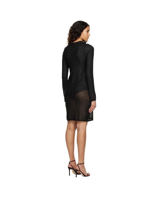 REMAIN Birger Christensen Black Sequin Minidress