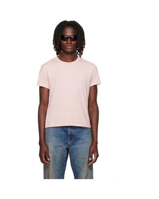 Acne Multicolor Embroidered-Logo T-Shirt for men