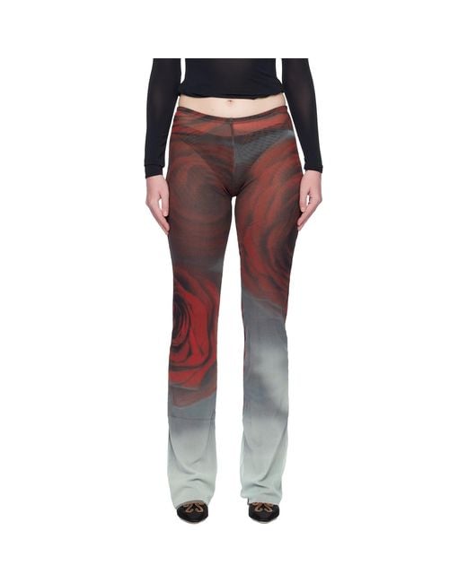 Jean Paul Gaultier Black 'The Blurry Roses' Lounge Pants