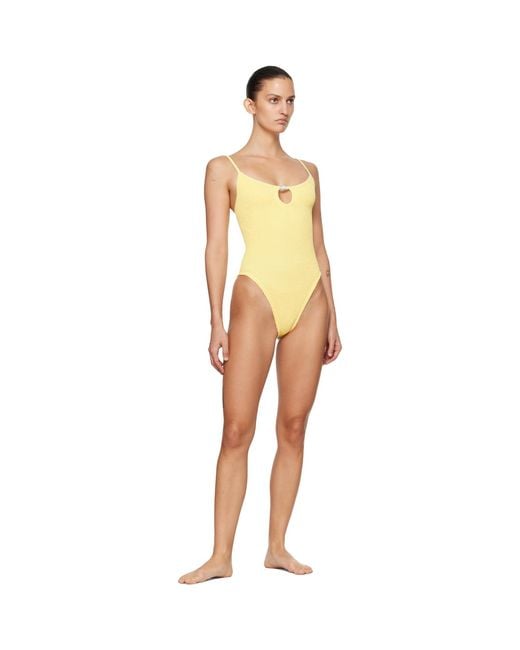Hunza G Black Mia Beaded Swimsuit