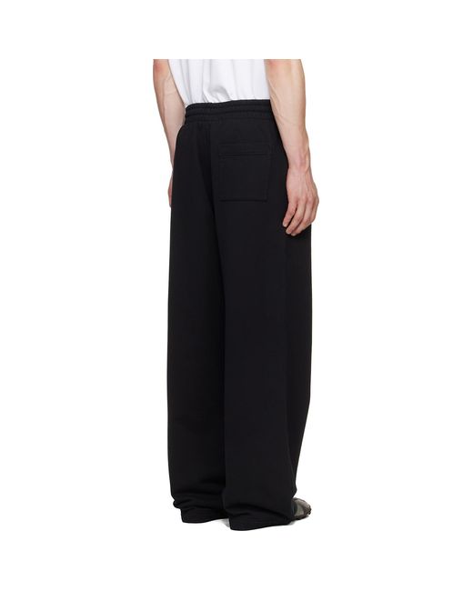 Casablanca Black Embroidered Classic Sweatpants for men