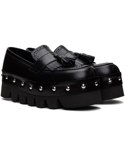 Tao Comme Des Garçons Black Glossy Steer Loafers