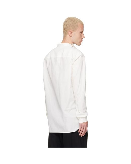 Rick Owens White Off- Tower Island Shirt for men