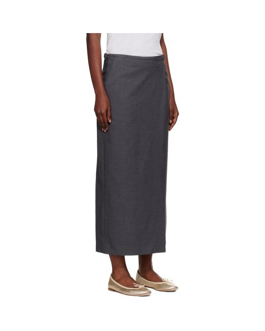 DUNST Black Wrap Maxi Skirt
