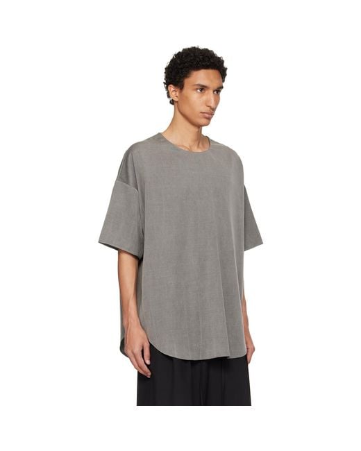 Fear Of God Gray Relaxed S/S T-Shirt for men