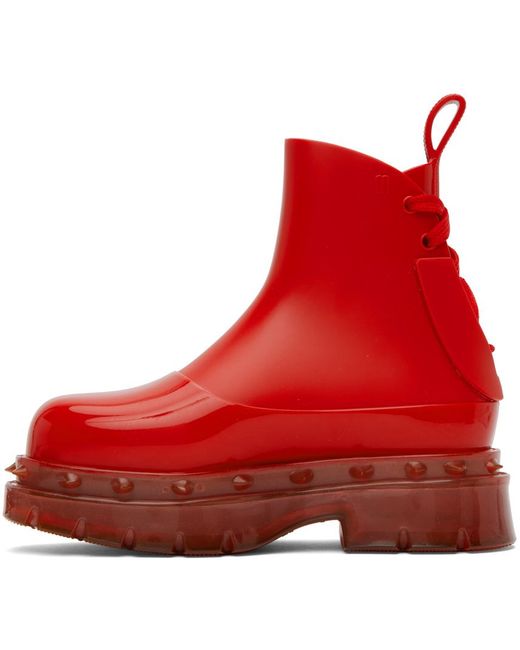 Undercover Red Melissa Edition Spikes Boots