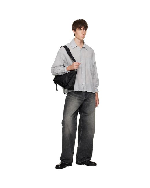 Master Piece Black Slick Messenger Bag for men