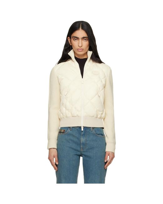 Burberry Blue Off- Check-Stitch Nylon & Wool Jacket