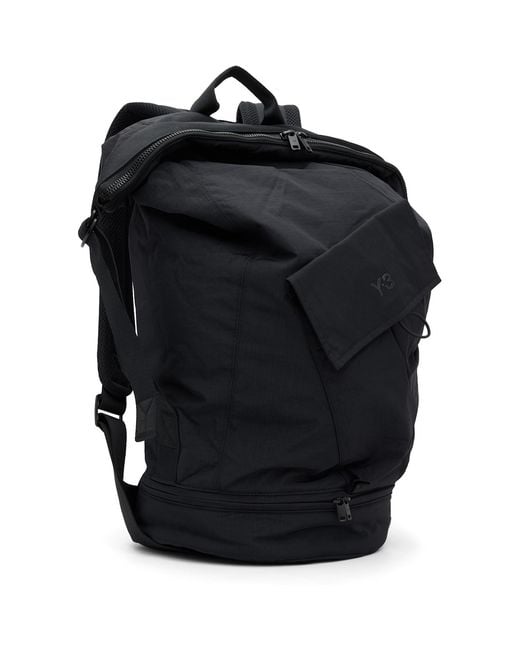 Y-3 Black Utility Backpack for men
