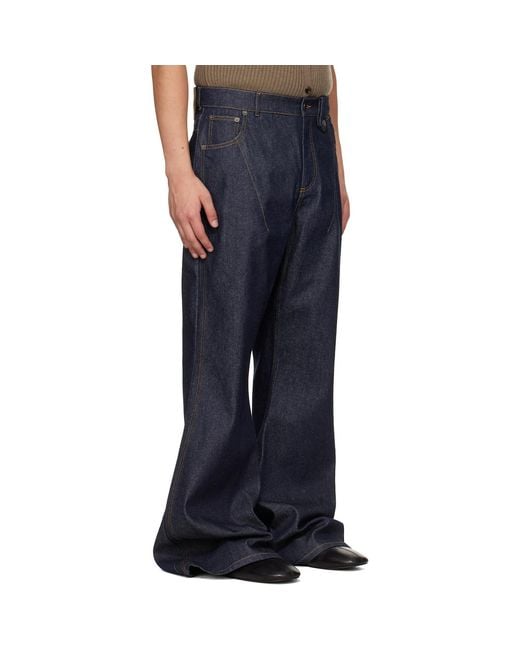 Egonlab Blue Overscaled Jeans for men