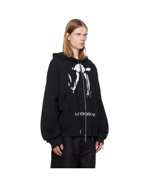 MATIERES FECALES Black Cul Hoodie for men