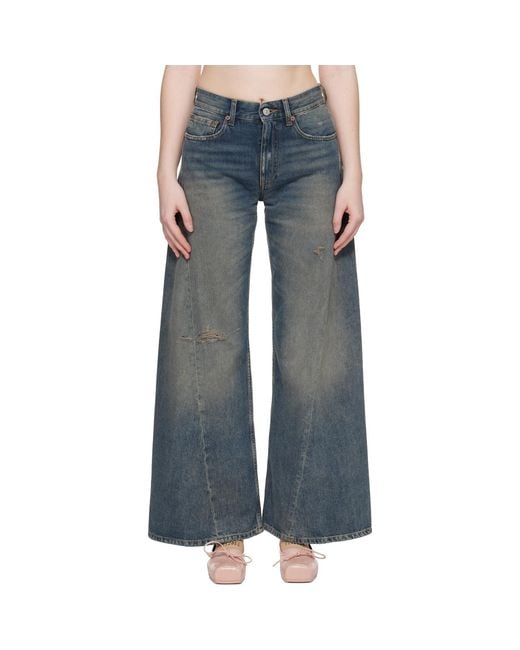 MM6 by Maison Margiela Blue Distressed Jeans